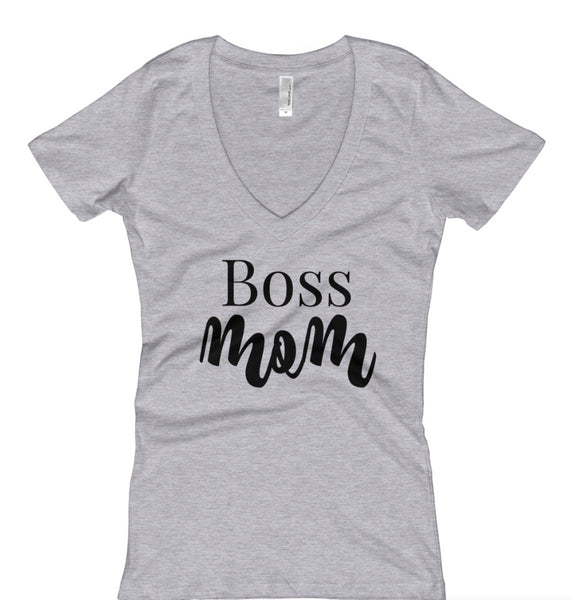 Boss Mom V-Neck T-shirt