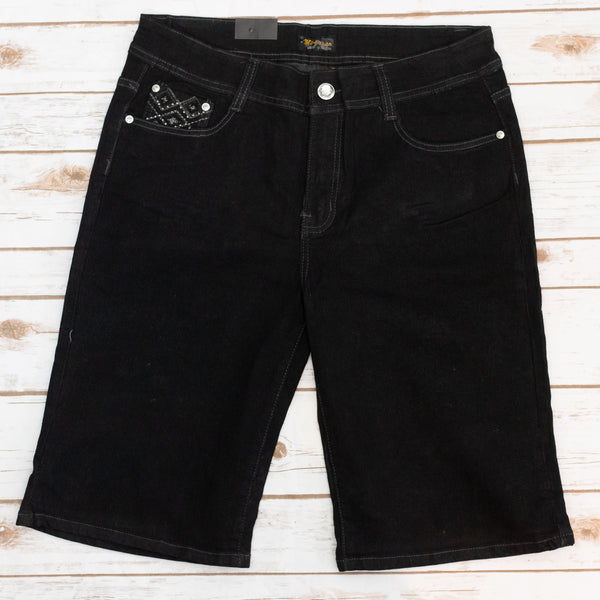 black Bermuda shorts