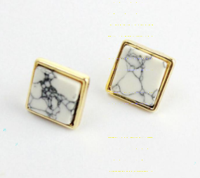 Geometric Stone Earrings {3 Shapes available}