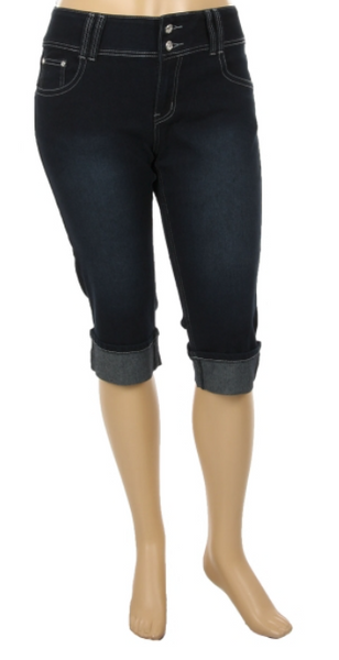 Folded Hem Capri {Plus Size}