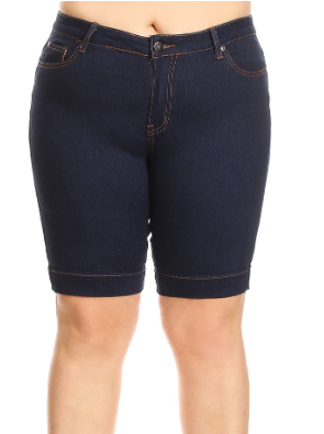 Dark Blue Bermudas {Plus Size}