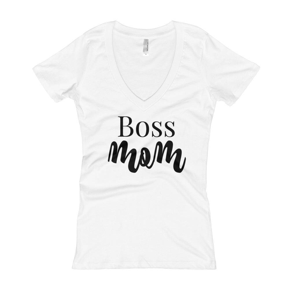 Boss Mom V-Neck T-shirt