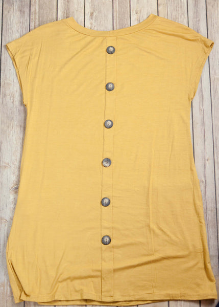 Mustard Button Back Tunic