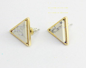 Geometric Stone Earrings {3 Shapes available}