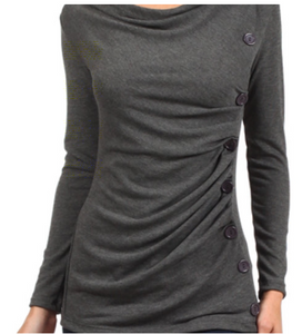 Ruched Side Button Top